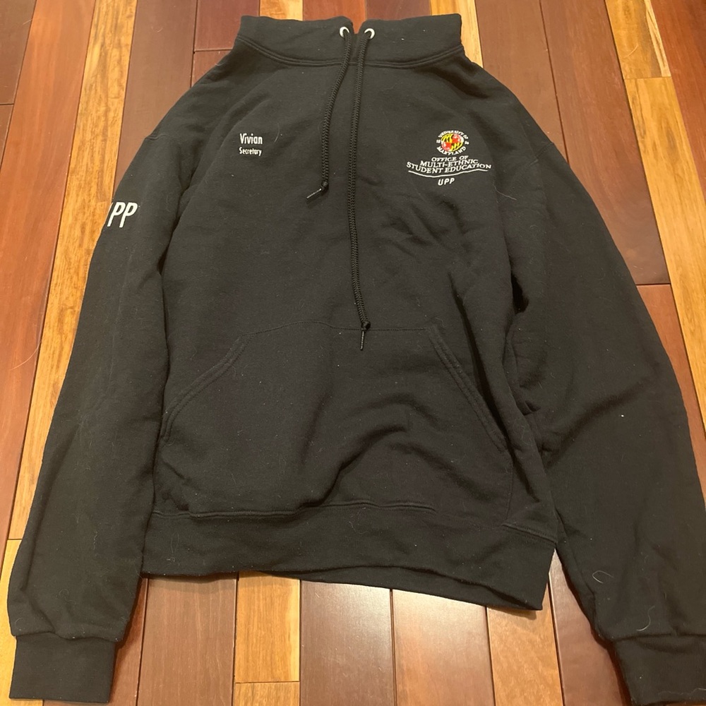 Black Hooded Sweatshirt with Student Services Logo